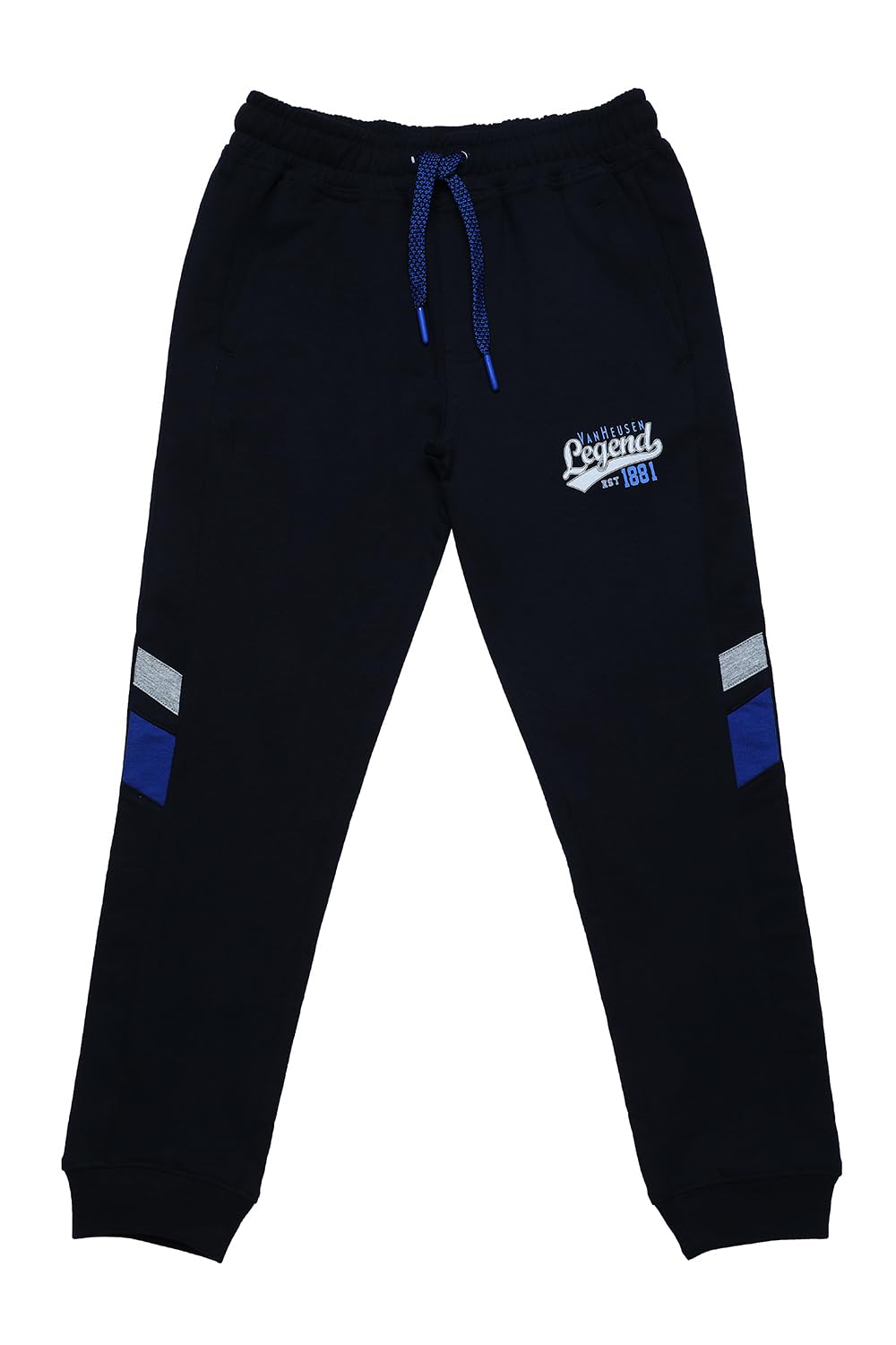 Van Heusen Boys Regular Fit Joggers - Cotton Terry Blend - Smart Tech, Easy Stain Release, Anti Stat, Ultra Soft, Moisture Wicking_52403_Navy_7-8 Years 4