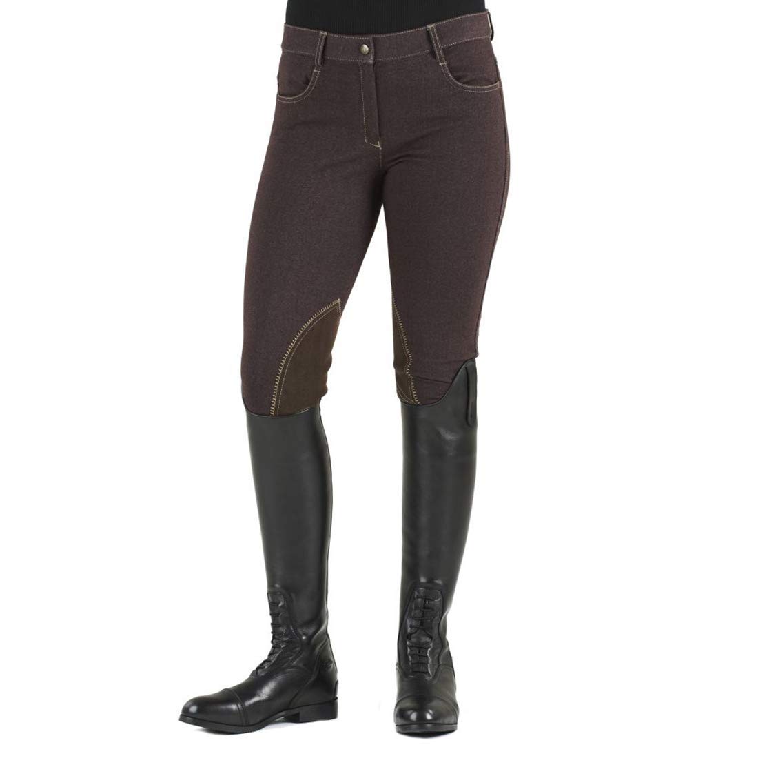 Ovation Women's Comfortable Equestrian Horse Riding Softflex Euro Melange Full Seat Breech