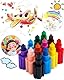 Friedwohl 12 Stück Stapelbare Wachsmalstifte, Kinder Malstifte Spielzeug, 12 Farben Baustein Buntstifte, Sicherheit und Ungiftig Regenbogen Stift, kinder Malerei Geschenk, ideal Kleine als mitgebsel