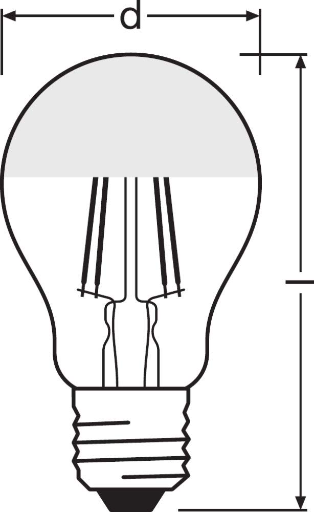 OSRAM LED Retrofit CLASSIC A Mirror Lote de 10 x Bombilla LED, Casquillo E27, 2700 K, 4 W, Equivalente a 37W, Blanco cálido