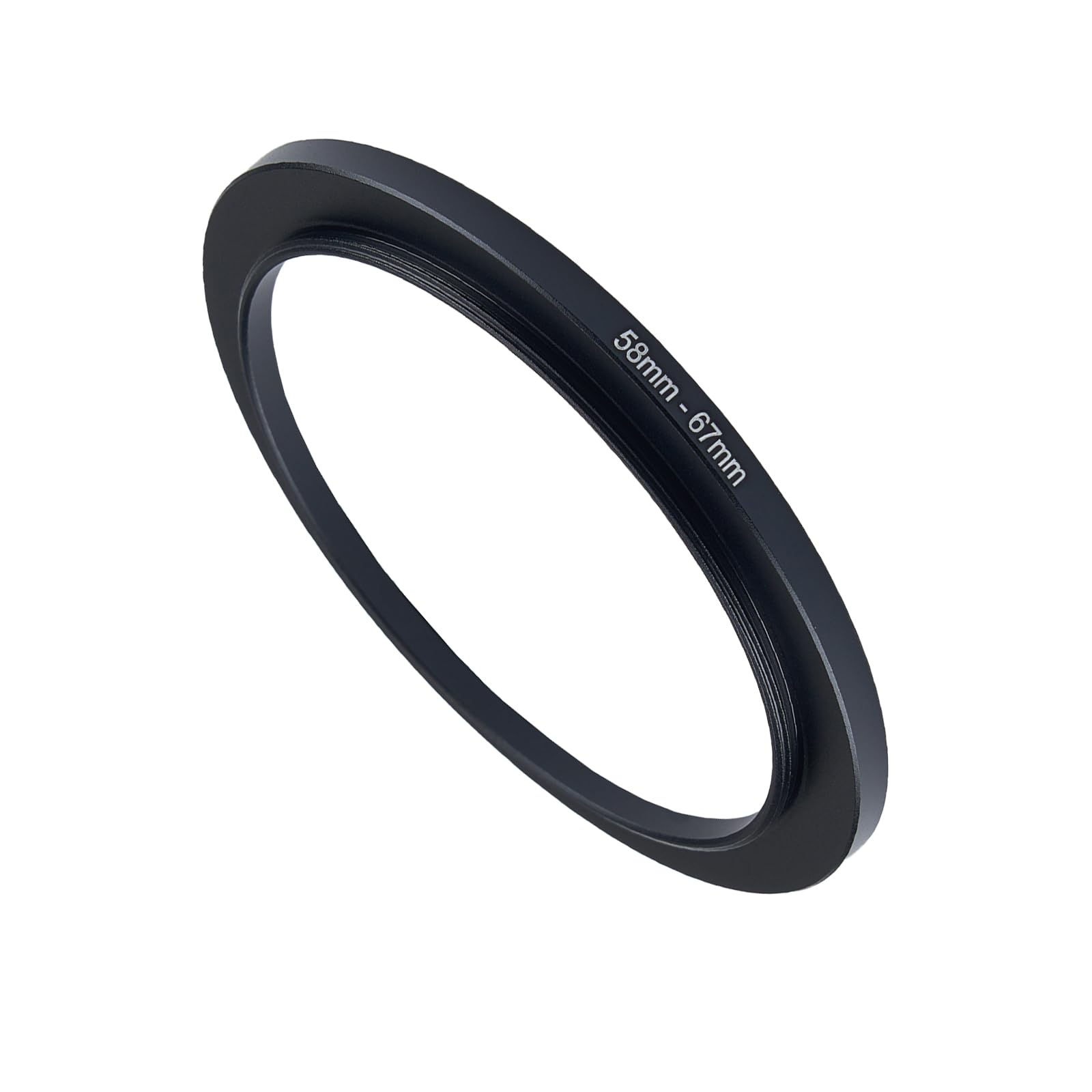 58mm to 67mm Step-up Adapter Rings Filter Adapter Black Metal Step Down Filter Ring Adapter Compatible with All Brand UV CPL ND Camera Lens Filter Stepping Rings (58mm-67mm)