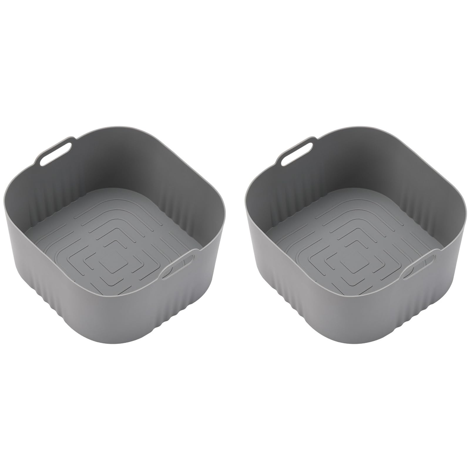 LiRRvb 2PCS Silicone Air Fryers Baskets Silicone Liners Set Oven Safe Cooking Mats Basket for Use Dishwasher Safe Trays