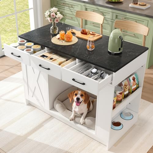 Mueble auxiliar con estante para especias e isla de cocina independiente 2