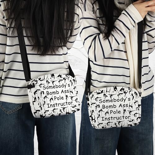 Pole Dancing Gift Somebody's Bomb Ass Pole Instructor Crossbody Bag Pole Teacher Gift For Dancer 6
