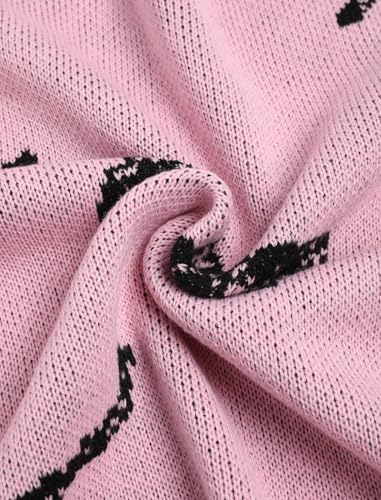 Image of ZAFUL Flower Crochet Turtleneck Sweater for Women Pullover Puff Long Sleeve Boho Knit Sweaters Trendy Knitwear Tops