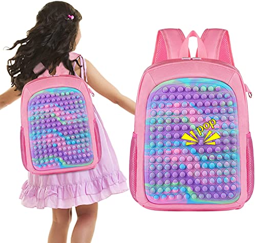 Party Propz Pop It Bags-Set Of 1 Pop It Bag For Girls School Pop It Bag For Boys Pop It Bag For Kids Bag For Children,Pop It Standard Backpack Small Bags For Kids,Back Bag For Children,18 Litre,Multi - Image 8