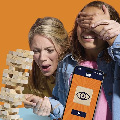 Jenga Official Hasbro Games | Digital Die for 6 More Ways to Play | Original Wood Block Game | Stacking Tower | Ages 6+ | 1+ Players | Party Games by Hasbro Gaming - Image 4