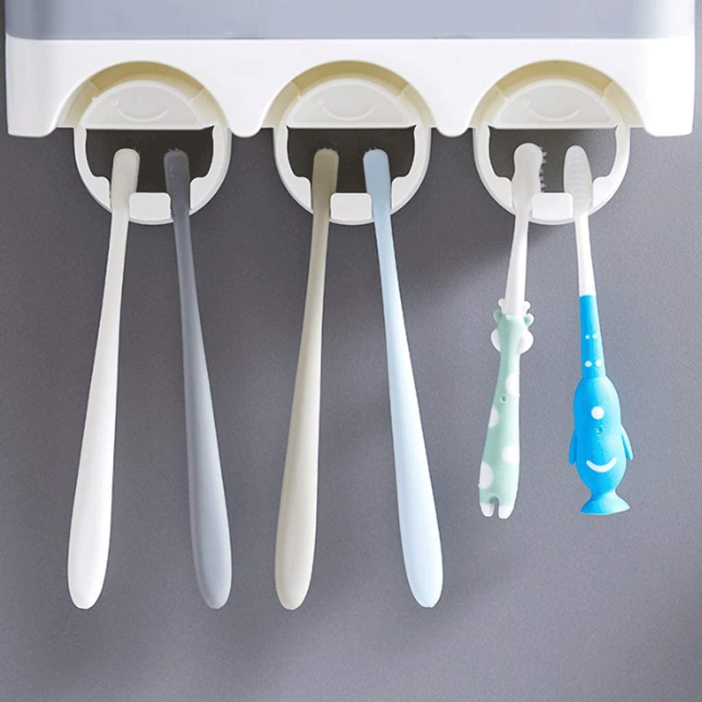 Habiba Elegante Portaspazzolino con Tazze Portaspazzolino per dentifricio/spazzolino Organizzatore Scaffale portaoggetti per Bagno Portaspazzolino Compatto