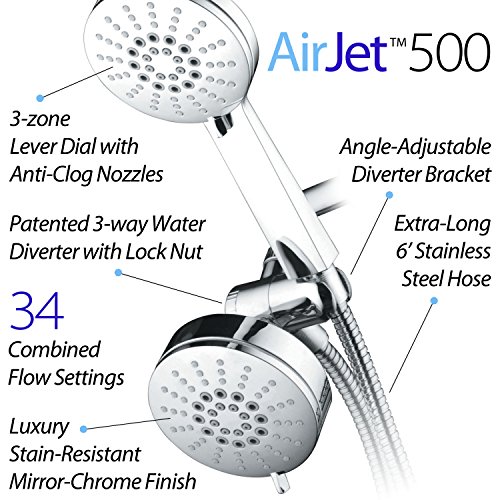Combo de regadera AirJet-500 3 en 1 alta presión miniatura 3