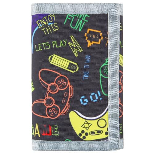Image of Kids Wallet for Boys Ages 4-12, Video Game Gamer Gaming Boys Wallet, Toddler Wallets with Coin Pocket, Novelty Christmas & Birthday Gift