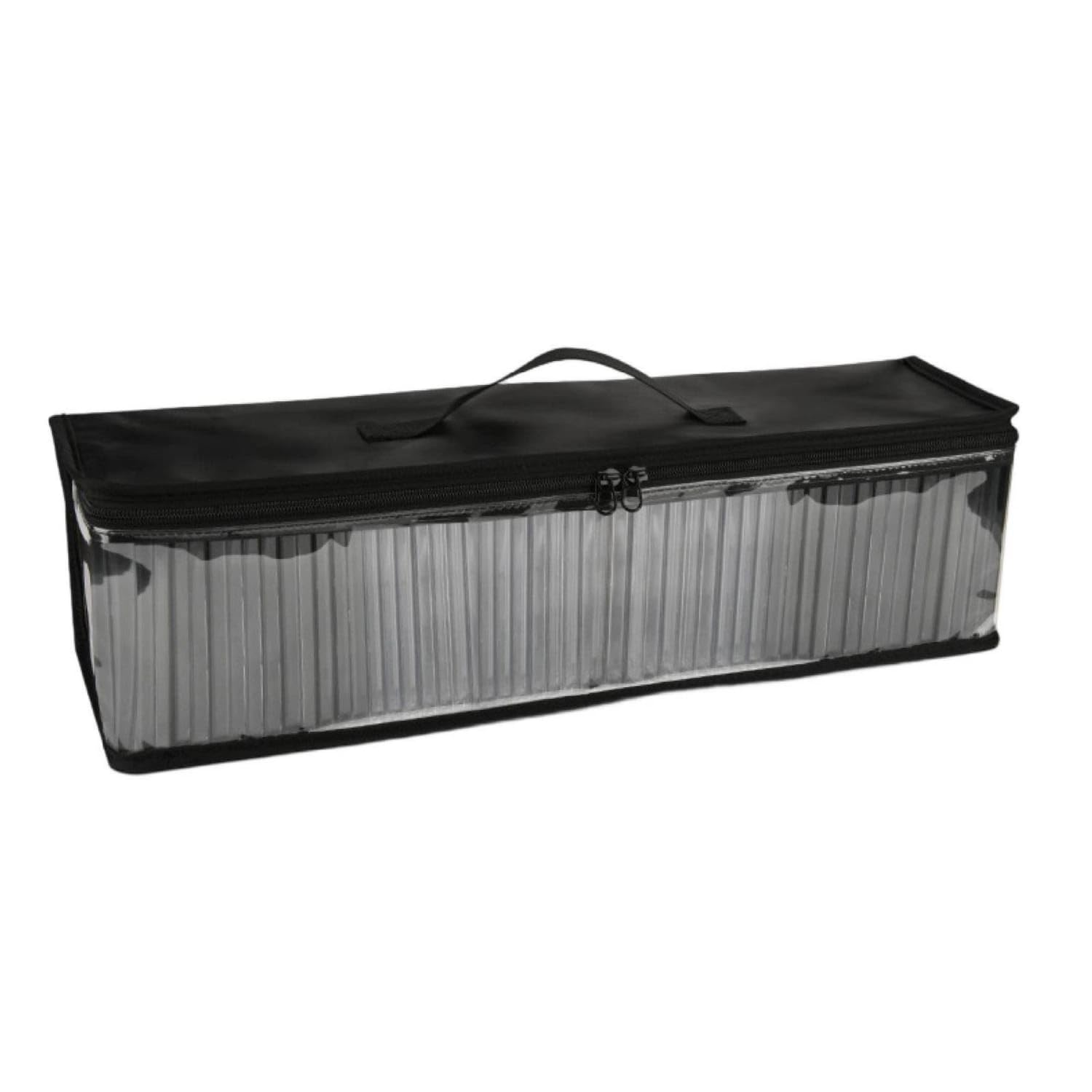 Transparent CD Storage Bag Zippered DVD Storage Bag Portable CD Holder with Clear Window Space-Saving for Collectors, Gamers, Home Organization, Travel, Car, Black-image-11