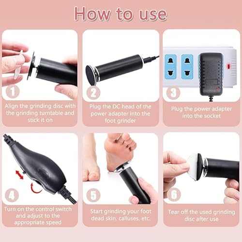 image for EEGCUPD ​​Dermave Foot Filer, Dermave Electric Foot Callus Remover
