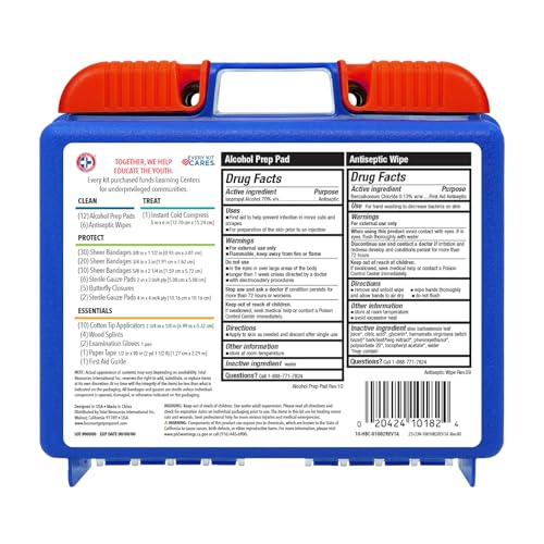 Be Smart Get Prepared 110 pc First Aid Kit: Clean, Treat, Protect Minor Cuts, Home, Office, Car, School, Business, Travel, Emergency, Outdoor, Camping & Sports, FSA/HSA (Packaging may vary) - Image 4
