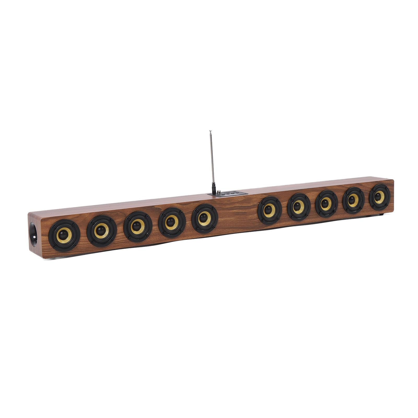 Barre de Son sans Fil, Son Surround HiFi 360°, Haut-parleurs D'ordinateur en Bois avec Bluetooth 5.3, Connexion USB AUX, 50 W, 88 Cm, Barre de Son Home Cinéma pour Téléviseur, PC
