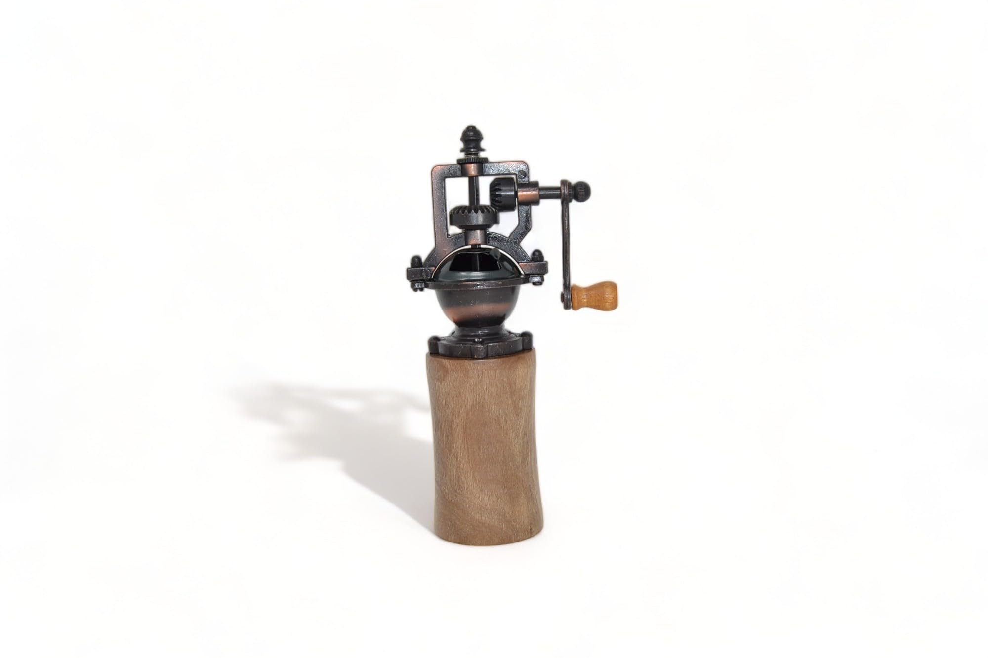 Holz Gewürzmühle - Gewürzmühle - mit Kurbel - Walnuss Geschenk handmade - Pfeffermühle - Salzmühle Unikat Mahlgrad einstellbar Geschenkidee Antik-Optik Nussholz - Küchenaccessoire aus Holz