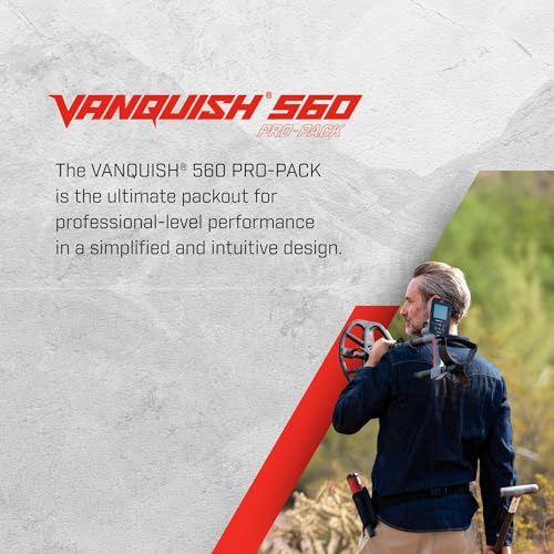 Image of MINELAB Vanquish 560 Pro Pack Bundle, Includes Metal Detector, Two Coils, Wireless Ear Buds, PRO-FIND 35 Pinpointer, Digging Tool, Finds Pouch, and Gloves
