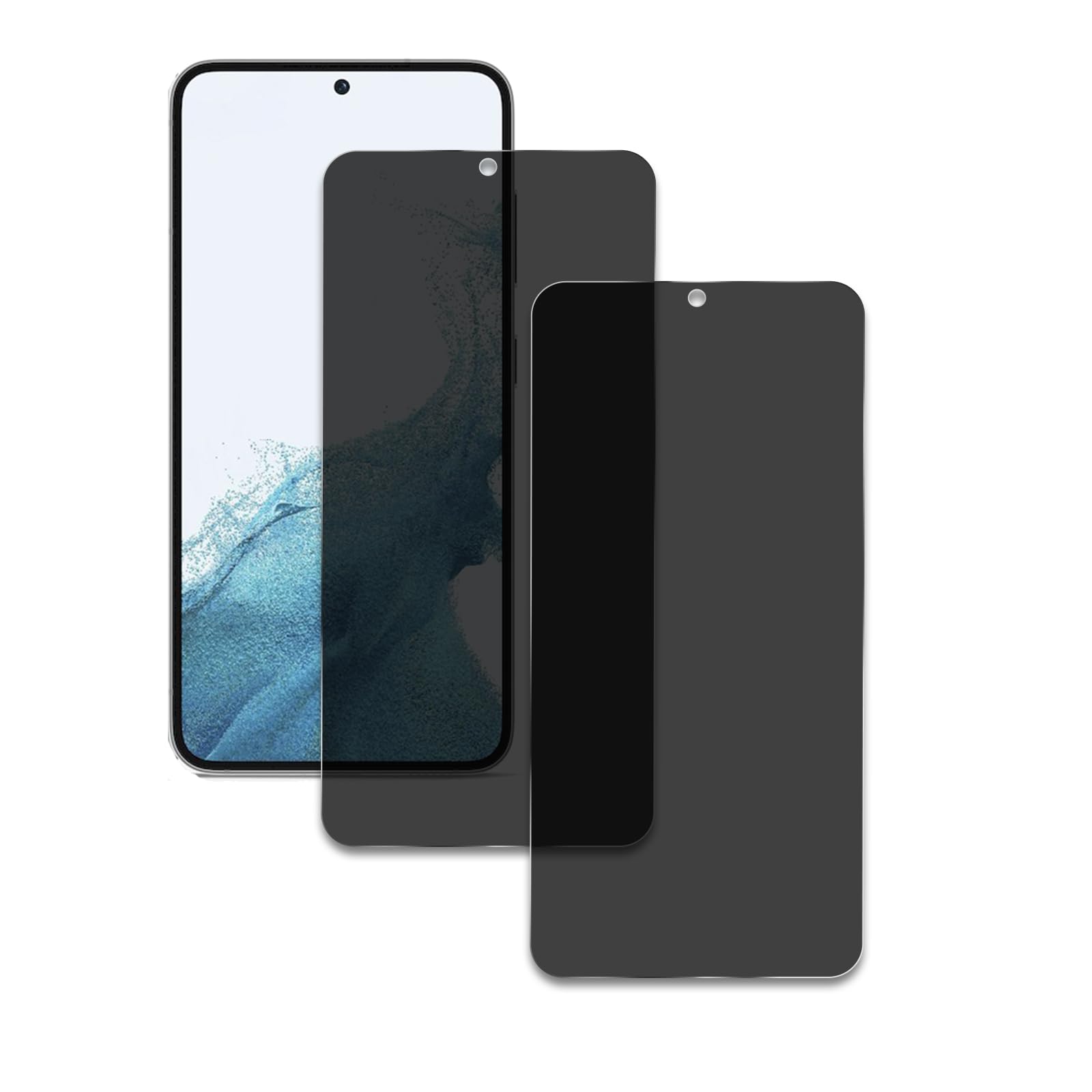 2 Pack Privacy Screen Protector for Samsung galaxy S23FE, Privacy Tempered Glass Film [9H Hardness][Bubble-Free] [Shatter Proof] [Anti-fingerprint] [Easy Installation] Screen Protector Glass Compatible with Samsung galaxy S23FE