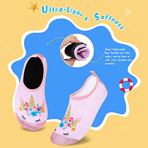 WateLves Kids Water Shoes Toddler Girls Boys Barefoot Non-Slip Quick Dry Aqua Socks for Beach Swim Walking4