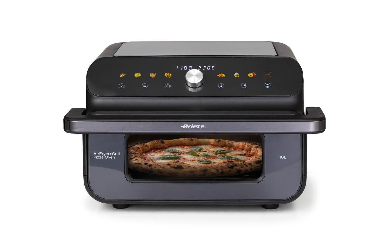 Ariete 4649 Air Fryer + Grill Pizza Oven, Friggitrice e Forno 10L 2000W