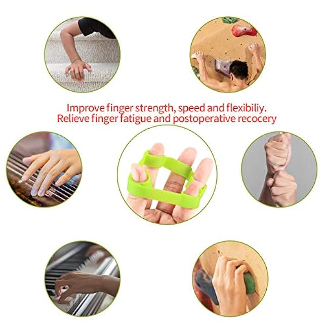 3 Pcs Hand Grip Strength Balls with 2 Pcs Finger Strengthener, Wrist Grip Strengthener Trainer, Stress Relief Balls Train§Ör Hand Balls, Hand Exerciser Squeezer for Adults Hand Workout