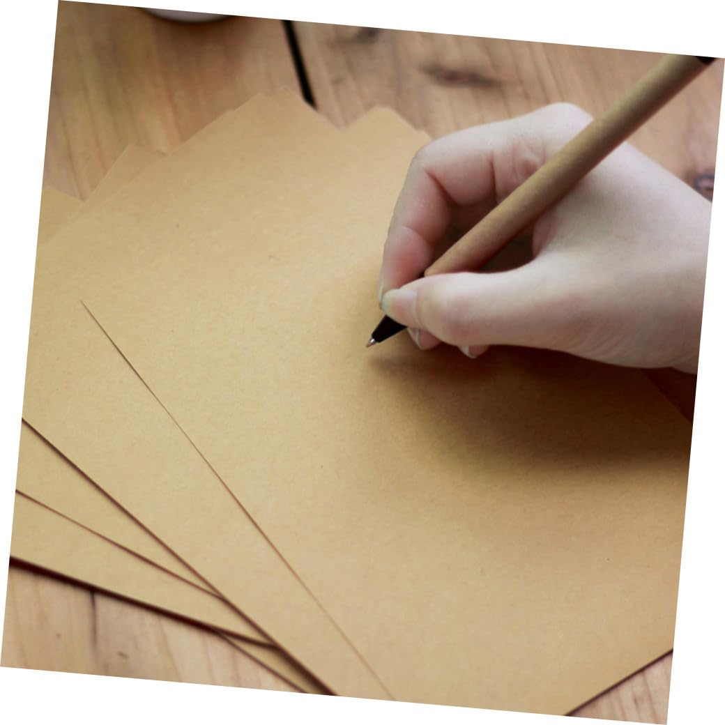 FUNOMOCYA 100 Blatt Kraftpapier Retro Einfarbig Natur Kraftpapier zum Verpacken Basteln Drucken Geschenkpapier DIY Wrapping Paper für Packpapier Scrapbooking