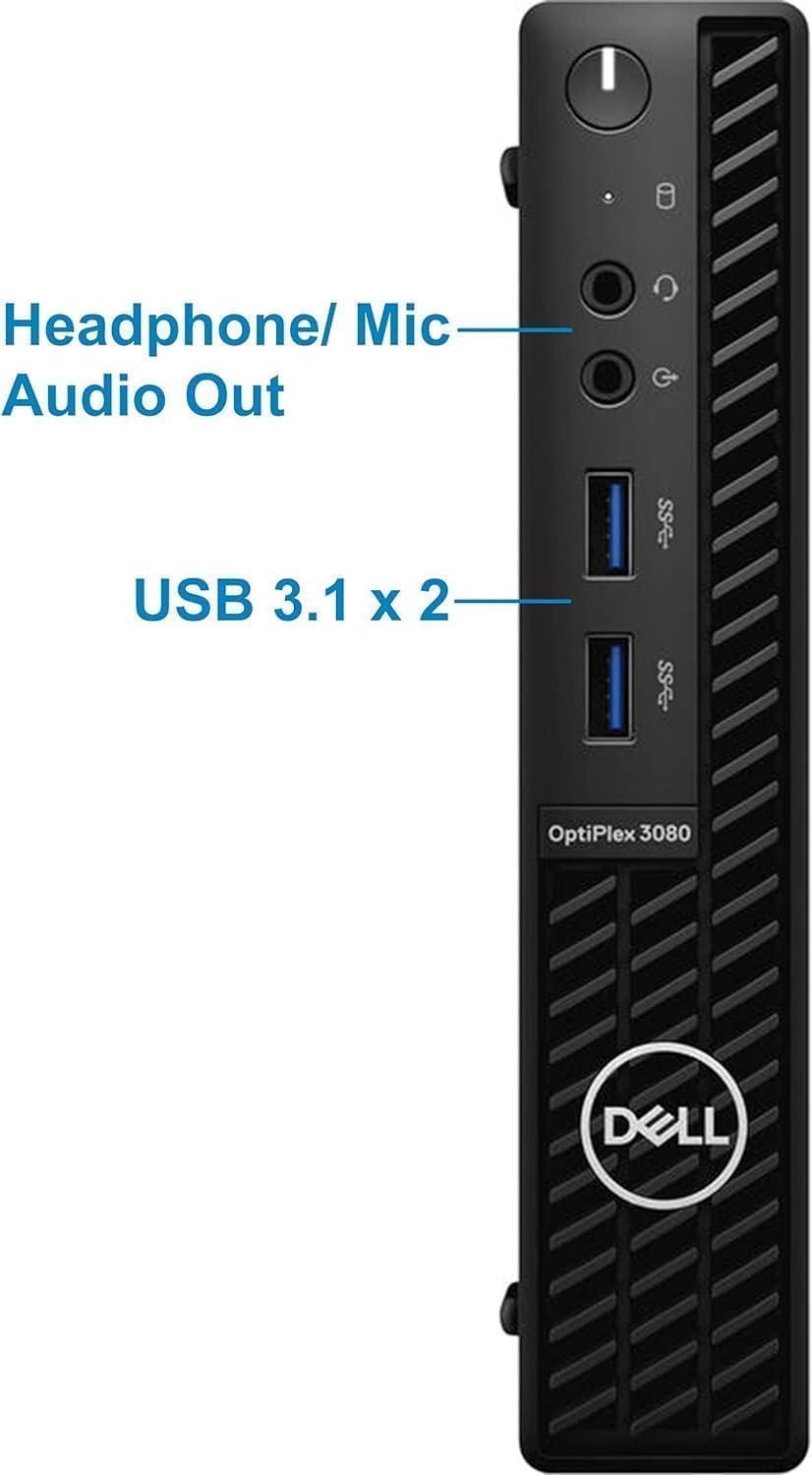 Dell OptiPlex 3080 Micro Desktop Computer Mini PC, Hexa-Core i5
