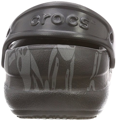 Image of Crocs Unisex Bistro Graphic Clog Clog, Black Black Smoke 05m, 9 UK
