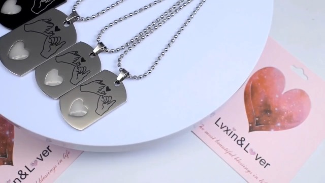 Amazon.com: ATLVXJL Luminous Stainless Steel Couple Necklaces Dog