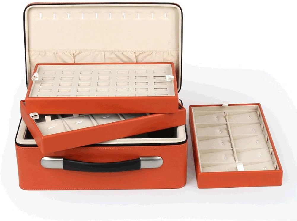 Multifunctional Protection Jewelry Storage Box Earrings Necklace Container For Trinket(D)