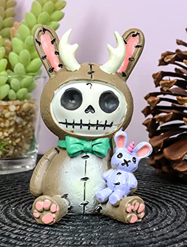 Ebros Gift Furrybones Christmas Bun Bun Jackalope Jackrabbit Antelope Skeleton With Unicorn Horned Rabbit Figurine Furry Bones Skulls Skeletons Halloween Sculpture #TOP5