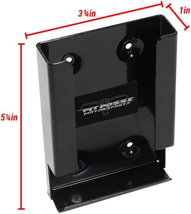 Pit Posse 803BK Spark Plug Dispenser Rack 6 Mount Holder Aluminum Hanger Storage Organizer for Enclosed Race Trailer, Garage, Automotive Shop, Workshop (Black)