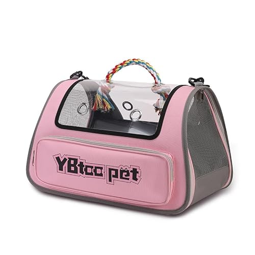 JakZeay 猫リュック、ポータブル猫用バッグ、通気性メッシュ、折りたたみ式収納、快適なフライトケース、四季対応、ペット用品、 便利 小型 中型犬 猫用、ペットリュック キャリー 犬 猫 旅行 アウトドア りゅっく 通気性 軽量 防水 飛び出し防止リード