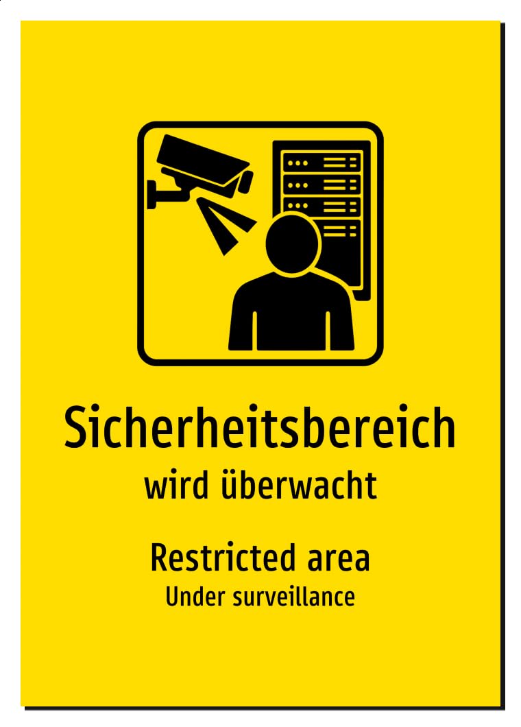65177-DEEN-S-09 | Sicherheitsbereich/Restricted area Schild