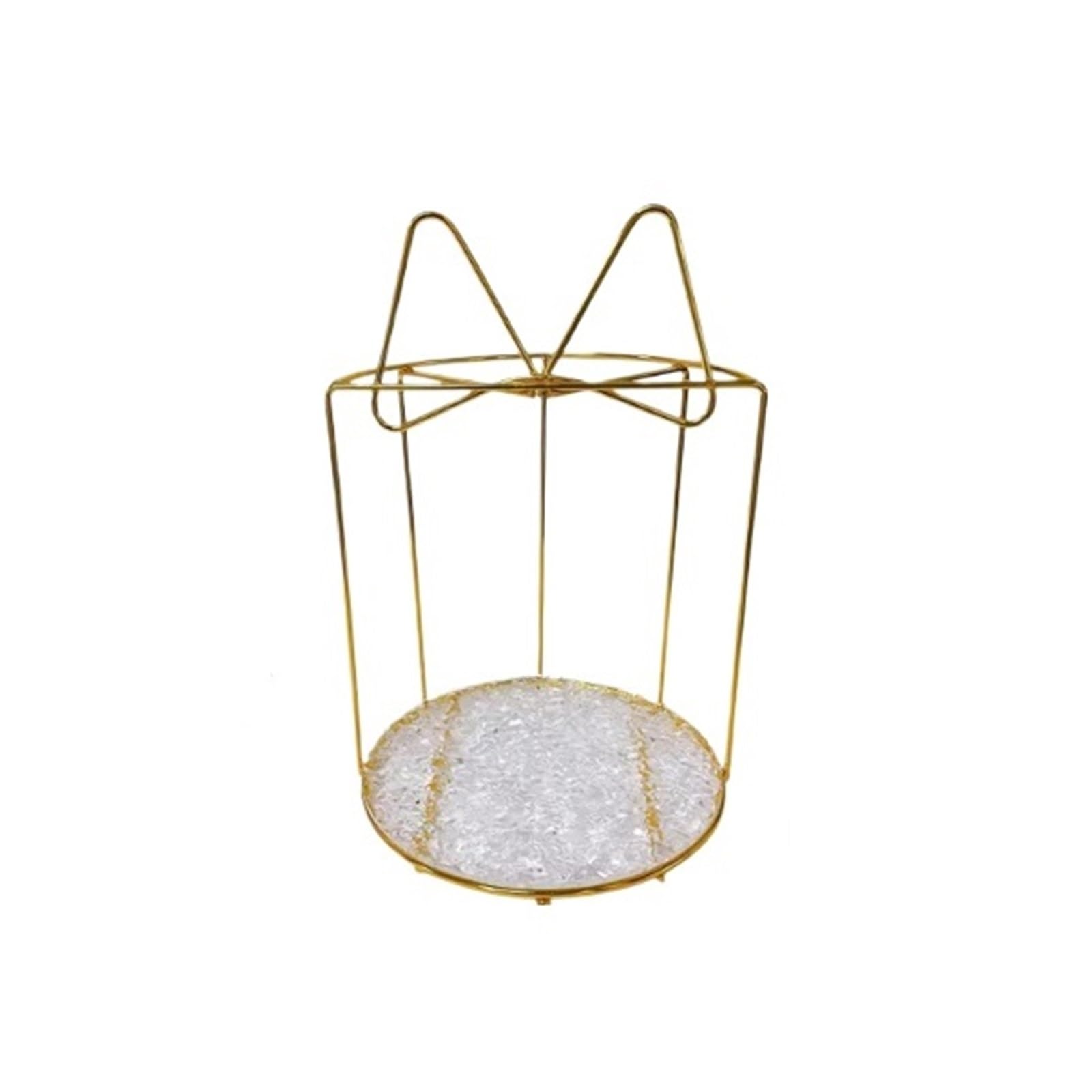 guiling-1986 Cake stands Transparent Dessert Stand With A Gold Bow, Decorative Display , Cake , Made Of Acrylic Dessert stands(Large)