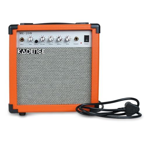 Image of Kadence ME20-OR 20W Guitar Amplifier | 4-Inch Speaker with Boost Function | 3-Band EQ with 6.35mm Input & Output | Supports Electric & Electro-Acoustic Guitars | Orange