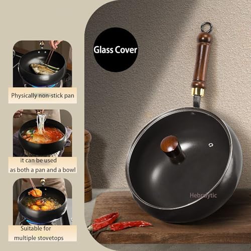 Wok de Hierro Japonés 26 cm con Mango de Madera miniatura 3