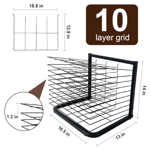 Image of LIAQICHA Art Drying Rack for Classroom - 10 Removable Shelves, Wall /Tabletop Art Rack & Storage Rack for Art Studio, Craft Room, Desktop - Canvas, Painting, Paper Drying Rack, Print Display Rack