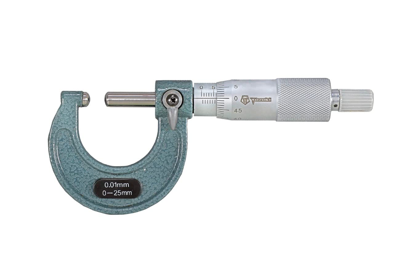 Yuzuki 0-25 mm Double Ball Outside Micrometer (Heavy Duty) Baked-Enamel Finish, Ratchet Stop-picture-21