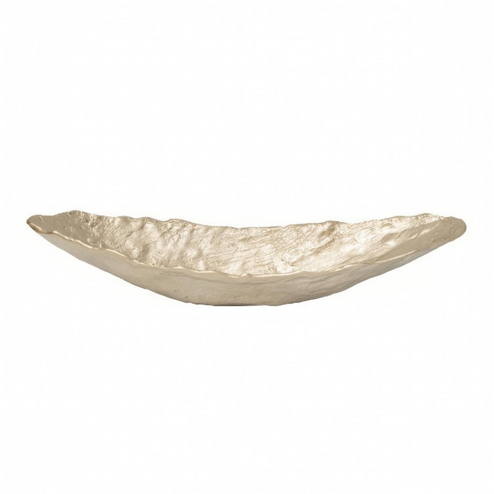 Colcolo Banja Rectangular Aluminio Abierta Elegante, Banja con perficie Martillada, Centro Mesa corativo, para Consola, 59x17.5x12cm
