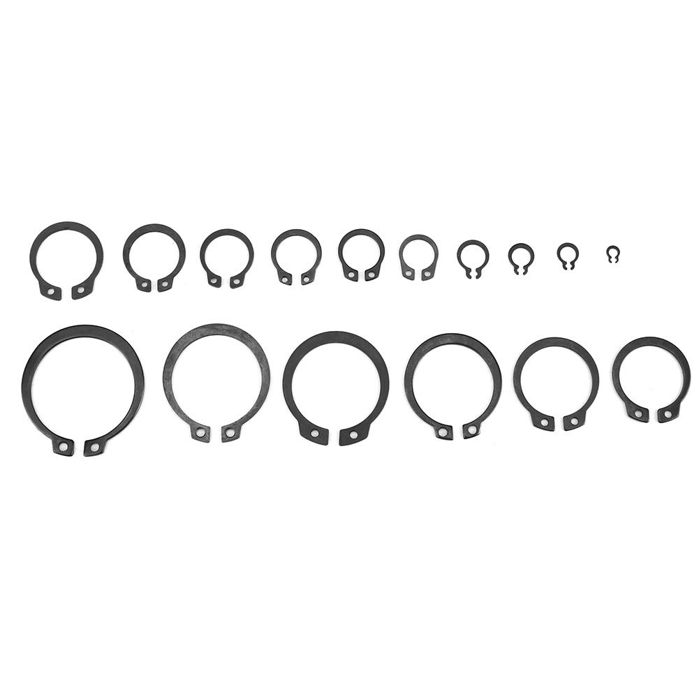 Snap Ring Kit, 3mm - 32mm 18 Sizes 150pcs Snap Retaining Ring Circlip Assortment Set with Box