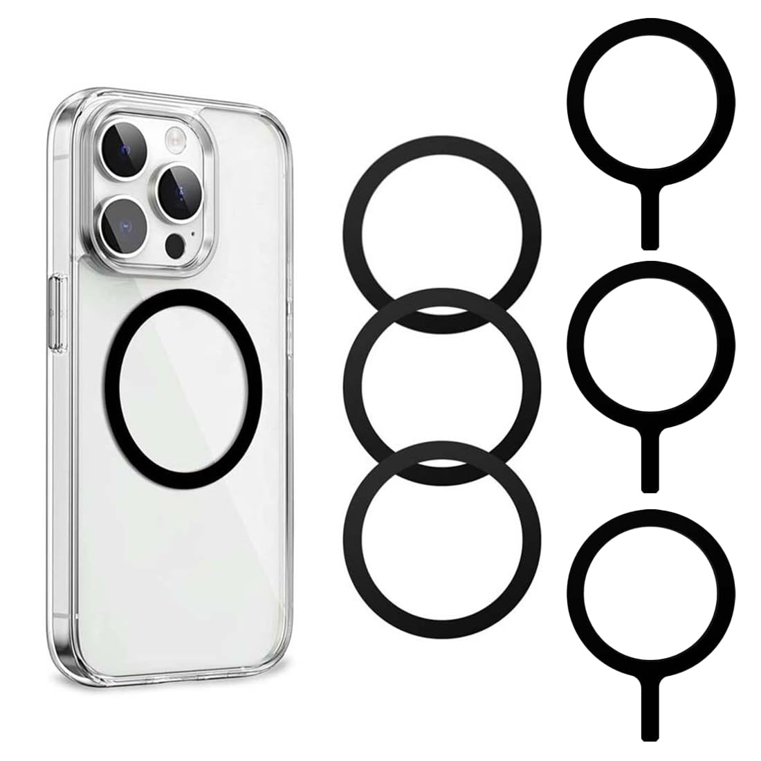 Anello Magnetico Universale Per Accessori MagSafe: Compatibile Con Tutti I Telefoni, Adesivo Forte E Design Invisibile Per Ricarica Wireless - 4