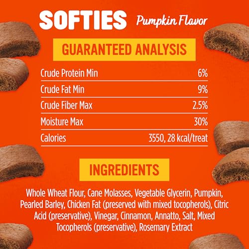 Image of Blue Dog Bakery, Softies Pumpkin Chewy, Medium Dog Treats 10oz 1pk