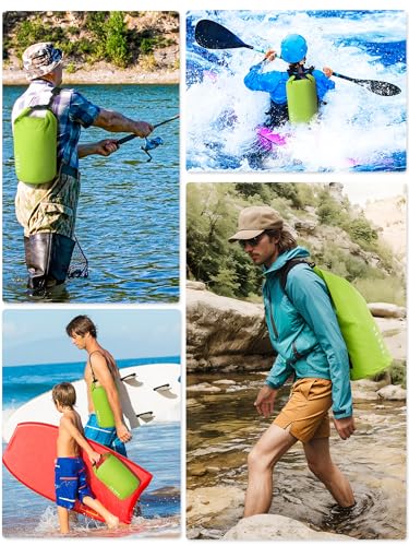 Image of HEETA Waterproof Dry Bag for Women Men, 5L /10L /20L /30L /40L Roll Top Lightweight Dry Storage Bag Backpack with Emergency Whistle for Travel, Kayaking, Boating, Camping, Beach, Cruise Ship Essentials