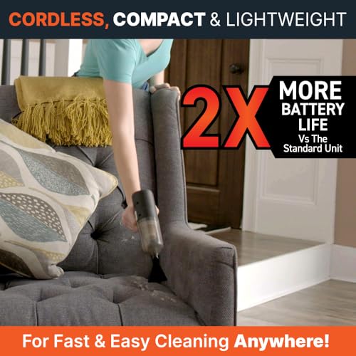 Image of Pocket Vac PRO Handheld Vacuum and Docking Station, Compact Wireless Vacuum Cleaner, Lightweight Powerful for Home Kitchen Car Corner Upholstery Pet Hair Dust Crumbs Cleaning