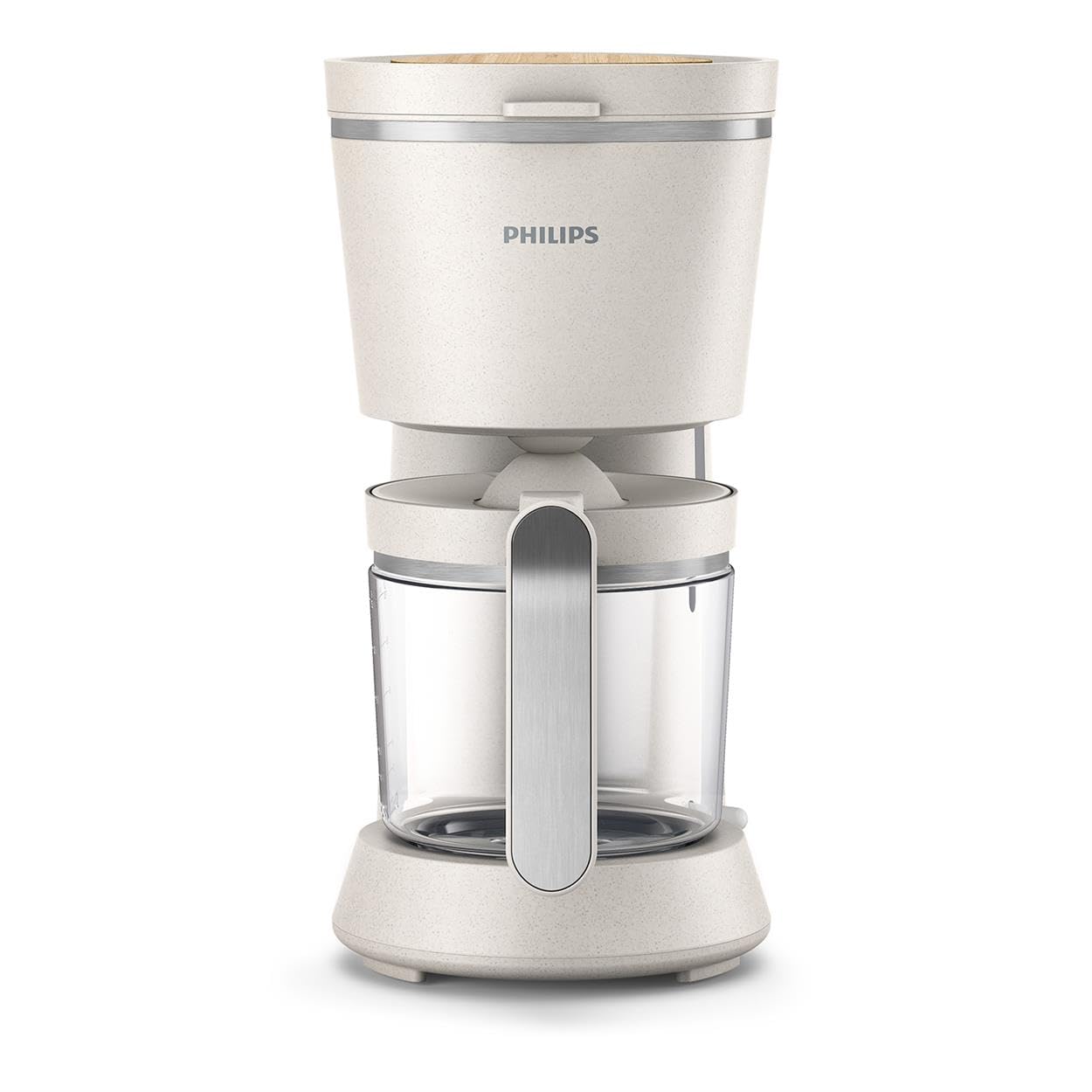 PHILIPS Cafetera - Edición Eco Conscious, Jarra Cristal 1.2L, 15 Tazas, Diseñada con Plásticos Biológicos, Blanco Seda Mate (HD5120/00) [Clase de eficiencia energética A+]
