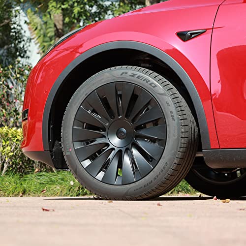 Radzierblenden Für Tesla Model Y 2020-2024 – 4 Stück, 19 Zoll, Schwarze Radkappen