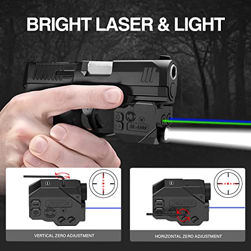 Image of SOLOFISH 500lm Pistol Light and Purple /Infrared (IR) /Green Blue Beam Combo, Rechargeable Aluminum Weapon Light and Beams for Guns with a Rail
