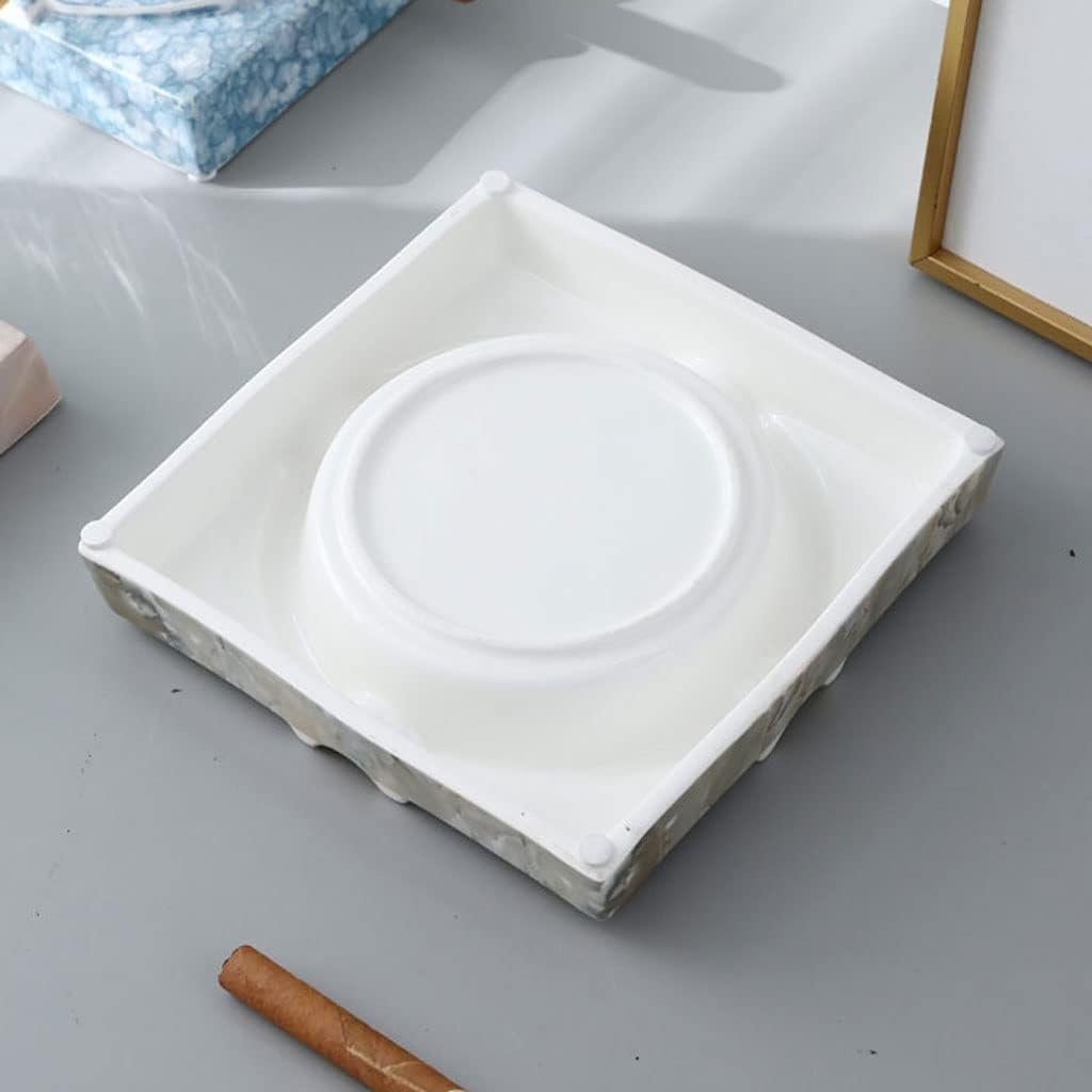 灰皿 スクエアセラミック灰皿ヨーロッパスタイルマーブルテクスチャ灰皿ホームオフィスハイエンドアッシュホルダー喫煙アクセサリー 家庭用