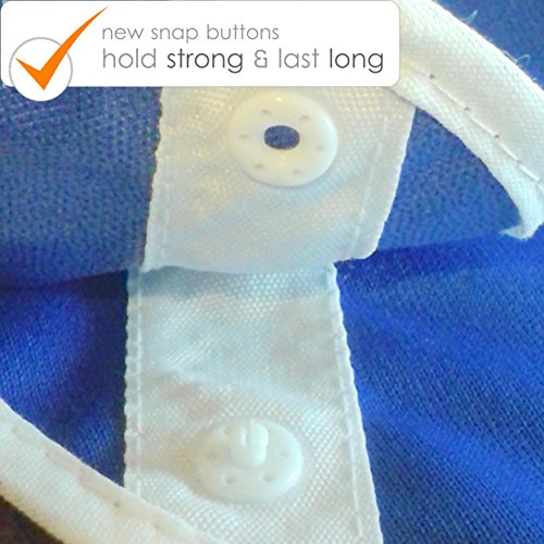 Toppy Toddler Large Waterproof Baby Bibs. Snap Buttons. Bib Easily Wipes Clean. Boys and Girls Gift Set 4-Pack (18-48 Months)