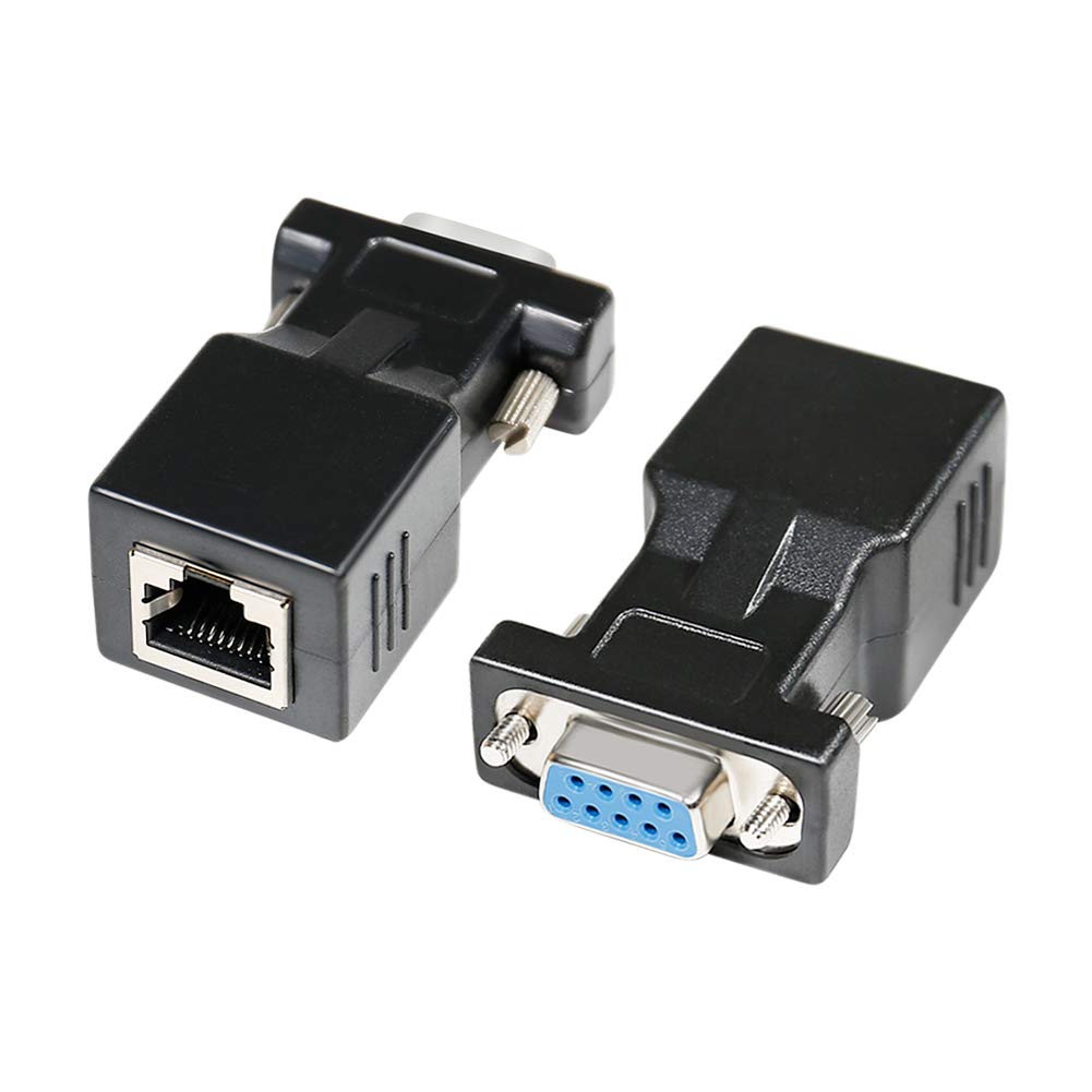 Amazon.co.jp: DTECH 2 Pack RS232 RJ45 変換 シリアル アダプター DB9